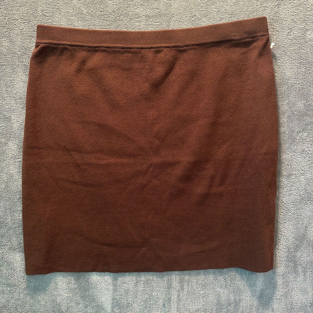 NWT NEW Parker Deep Mocha Brown Knit Sweater Mini Skirt Size Large